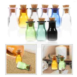 Vases 9 Pcs Mini Glass Bottle Sample Containers Jar With Lid Reagent Small Bottles