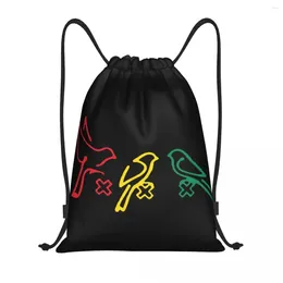 Shopping Bags Custom Ajaxs Bobs Marleys Drawstring Bag Women Men Lightweight Amsterdam 3 Little Birds Sports Gym Storage Backpack