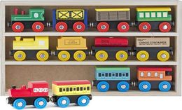 Wooden Train Set 12 PCS Train Toys Magnetic Set Includes 3 Engines Toy Train Sets For Kids Toddler Boys And Girls C4776396