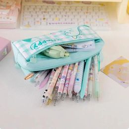 Large Capacity Cute Animals Pencil Case Dirt Resistant And Waterproof Oxford Cloth Kawaii Stationery Pouch