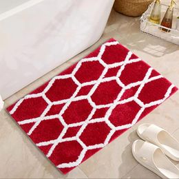 Carpets Tufted Non-Slip Rug Diamond Pattern Bathroom Flocking Carpet Mat Room Entry Floor Mats Bedroom Bedside Rugs