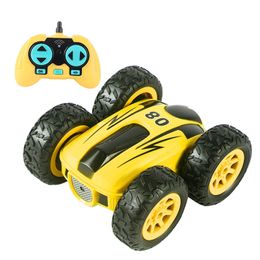 3.7 inch RC Car 2.4G 4CH Double-sided Voiture bounce Drift Stunt Rock Crawler Roll 360 Degree Flip Remote Control Kids Toys 240418
