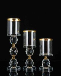 set Crystal Candle Stick Holders Stand Coffee Table Living and Dinning Room Candlestick Table Centerpieces for Candles 2202084212071