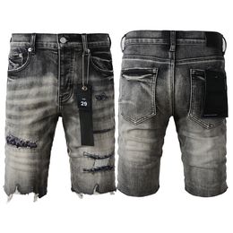 Purple Mens Jeans Designer Jeans Men Jeans Cool Style Luxury Designer Pant Distressed Ripped Biker Black Blue Jean Slim Fit Motorcycle Purple Jeans Short 988