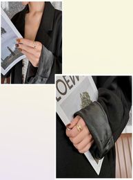 New Gothic Design Classic H Letter Gold Rings For Woman 2021 Korean Fashion Jewelry Girl039s Gift Finger Luxury Set Accessories9241853400