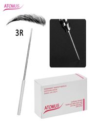 100pcs 3R Needles Microblading Eyebrow Tattoo Permanent Makeup Supply Disposable Miceoblade Needle Disposal Tattoo Eye Brow Tool3688133