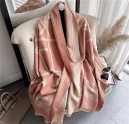 Scarves Cashmere Scarf Hijab Women Print Doublesided Thick Warm Winter Blanket Brand Female Luxury Shawl Wrap Bufanda 202111712040