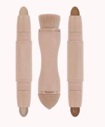 Whole Beauty Contour Highlighter Sticks 2 in 1 double ended Cream Concealer Highlight Stick Makeup SetBronzed Puff Brush Supp4665095