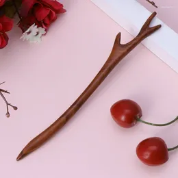 Hair Clips Ancient Ebony Hairpin Chinese Natural Wooden Antler Chignon Pin Gift For Women Ladies Birthday