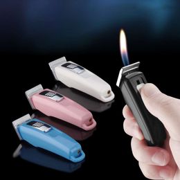 Wholesale Fashion Design Fancy Razor Lighter Refillable Butane Without Without Gas Open Flame Women Cigarette Lighter For Boyfriend Gif