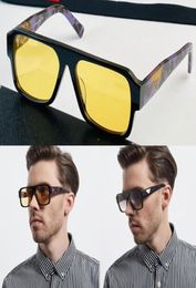 Classic Retro Aviation Sunglasses Symbole spr22y Luxury yellow purple temples Women Men flying shape Oversized Frame Designer tria8185915