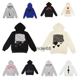 Mens Hoodie Sweatshirts Women Zipper loose coat Play Sweatshirt Commes Cardigan Des Small Red Heart jacket Garcons Standard and Fleece Casual Jumpers Cardigan