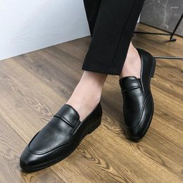 Casual Shoes Fashionable Men Lefu Black One Step Outdoor Lightweight Tassel Office Business Size 38-46