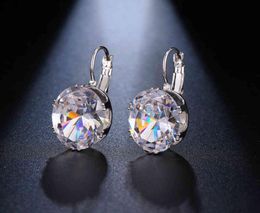 Oval Shape Crystal Earring 6 Colours Cubic Zirconia Stone Hoop Earrings For Women and Girls Fashion Party Jewelry1955879