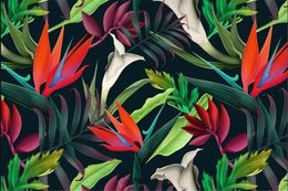 Classic fashion wall paper Nordic tropical plant flowers Modern minimalistic background papel de parede 3d wallpaper