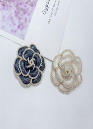 Pins Brooches Camellia Pearl For Women Elegant Flower Corsage Fashion Winter Jewellery Sweater Coat Luxurious Accessories Brooch Kir9911254