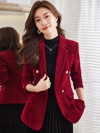 Women's Suits High Quality Fabric Blazers Feminino Autumn Winter Women Jackets Coat Tops Formal OL Styles Outwear Office Work Wear Blaser