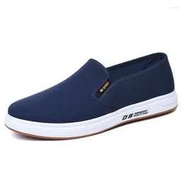 Casual Shoes 2024 Men's Canvas Cow Muscle Sole Anti Slip Wear Resistant Breathable Comfortable Cloth With Soft For Men