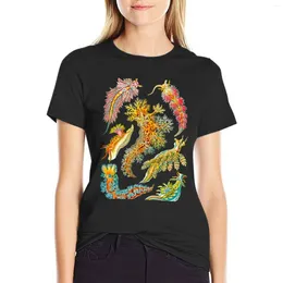 Women's Polos Ernst Haeckel Nudibranch Sea Slugs T-Shirt Dress For Women Long Tshirts Woman Womens Graphic T Shirts Clothes