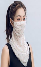Temperament neck breathable mask new summer antiUV chiffon thin veil sunscreen multifunction large mask scarf for women7940427