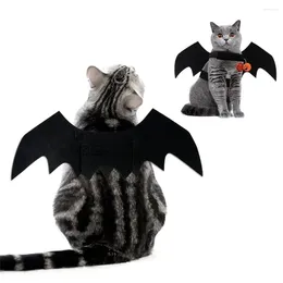 Cat Costumes Bat Wing Props Easy To Wear High-quality Materials Comfortable Must Have Black Fun Halloween Pet The Bell