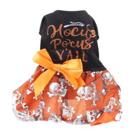 Dog Apparel Pet Halloween Costume Easy Cleaning Fashion Bow Tie Decoration Dress To Wear Cute For Pograph Party