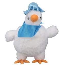 Electronic Egg Chicken Plush Toy Battery Powered Singing and Dancing Filling Animal Chicken Plush Doll 240428