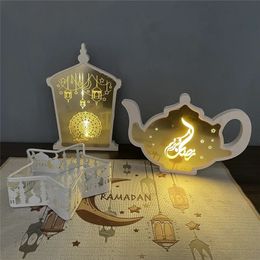 Eid Mubarak Lantern Led Light Teapot Camel Ramadan Festival Crafts Decoration Ornament for Home Bedroom Party Decor Supplies 240422