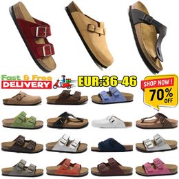 2024 Designer Mens Slippers Sandal clogs Sandals Mens Womens Slides Black White pink Suede Leather Buckle Strap Platform Falt Slides new style