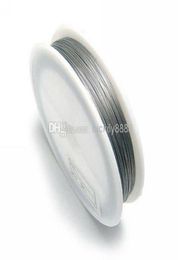 Whole 10PCSLOT 05mm Stainless Steel Wire Beading Wire Nyllon Coated Stainless Steel Wire Jewellery Cords Findings6250172