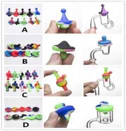 Smoking Pipes Silicone Carb Cap Colored Bubble 4 Kinds Bottle Dome For Banger Nail 2mm 3mm 4mm banger Domeless Nails Dab Rig1147829