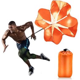 56in Speed Drills Resistance Parachute Running Sprint Chute Soccer Football Sport Physical Training Equipment W Bag 240416