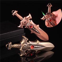 Creative Knife Sword Model Lighter Carry A Convenient Windproof Green Flame Without Without Gas Lighter