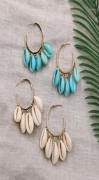 Hoop Huggie Fashion Shell Earrings For Women Bohemian Seashell Large Earring Summer Beach Earing Pendientes Concha Jewelry 202119016392