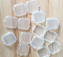 Square Empty Mini Clear Plastic Storage Containers Boxs Case with Lids Small Box Jewellery Earplugs Storages Boxs5644402