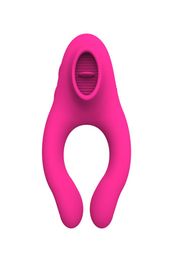Vibrators Penis Vibrator For Couple Clitoral Stimulation Sex Toys Clit Sucker Tongue Licking Dildo Accessories Female Massager9048777