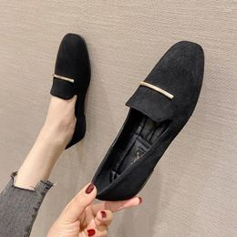 Casual Shoes Spring 2024 Black Flat Comfortable Single With Soft Sole Doudou Love Women's Pedal