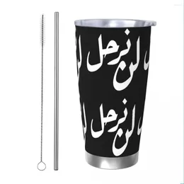 Tumblers Palestine Palestinian Flag Insulated Tumbler With Straws Lid Stainless Steel Thermal Mug Office Home Car Bottle Cups 20oz