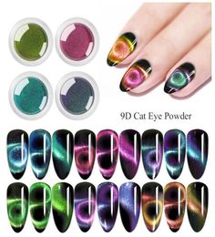 Nail Glitter 1 Box 02g 9D Cat Eye Magnetic Powder Colourful Mirror Magnet Art Pigment DIY Designs Decoration3475124