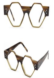 Men039s Optical Brand Designer Spectacle Frames Men Women Fashion Polygon Eyeglasses Frames Personalization Small Frame Myopia 4059982