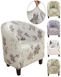 Chair Covers Stretch Club Printed Floral Tub Couch Cover Armchairs Slipcover Single Seat For Bar Counter Living Room6928410