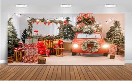 Pography Backdrop Pocall Christmas Tree Red Car Party Decoration Background for Po Studio Christmas Tree Back Drop2800538