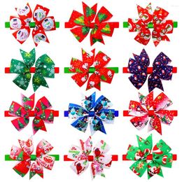 Dog Apparel 60/120pcs Christmas Pet Puppy Cat Bowties/Bow Ties Adjustable Bow Accessories Supplies