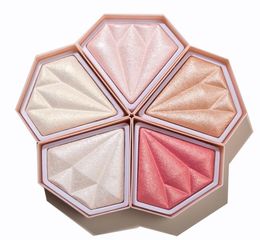 HANDAIYAN 5 Colour Highlighter Palette Makeup Face Contour Powder Bronzer Make Up Blusher Professional Brighten Palette Cosmetics8494058