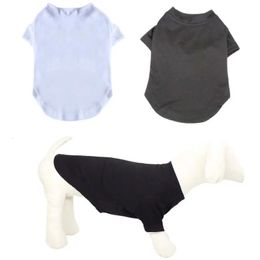 Dog Tshirt Summer Sleeve Design Pet Clothes Cotton Soft Puppy Shirts Breathable Clothing for Small Medium Large Dogs 240425