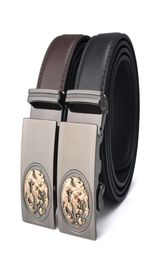 Casual Elegant Man Designers Belts Big s Men Black And Brown Leading Automatic Buckle Belt HighGrade Leisure Chinese Dragon Y3215152