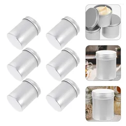 Storage Bottles 6 Pcs Aluminum Box Moisturizers Refillable Jar Fake Eyelash For Cream Cosmetics Small Container