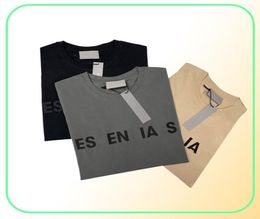 Mens womans T shirts and polo shirts Fog double thread three dimensional silica gel letter trend loose high street brand couple short sleeve shirt top6448606