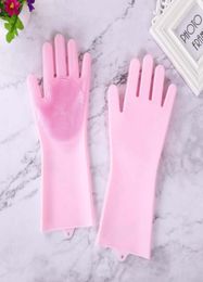 Magic Silicone Dish Cleaning Gloves EcoFriendly Scrubber Washing Multipurpose Glove Kitchen Bed Bathroom Tool Pet Care Grooming5722965