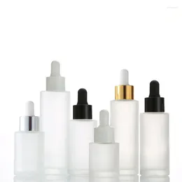 Storage Bottles 15ml 20ml 30ml 50ml X 50pc Frosted Glass Bottle Dropper Top Pipette Essential Oil Container Frosting Perfume